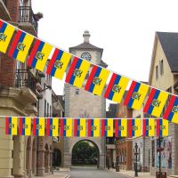 Ecuador bunting flags 14x21cm 20pcs/set Republic of Ecuador Pennant String Banner Buntings Festival Party Holiday decoration