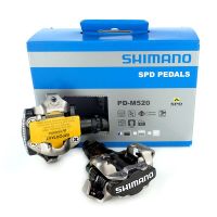 Shimano PD M520 Clipless SPD Pedals MTB แข่งรถจักรยาน Onderdil Sepeda Gunung Shimano ของแท้ของจักรยาน