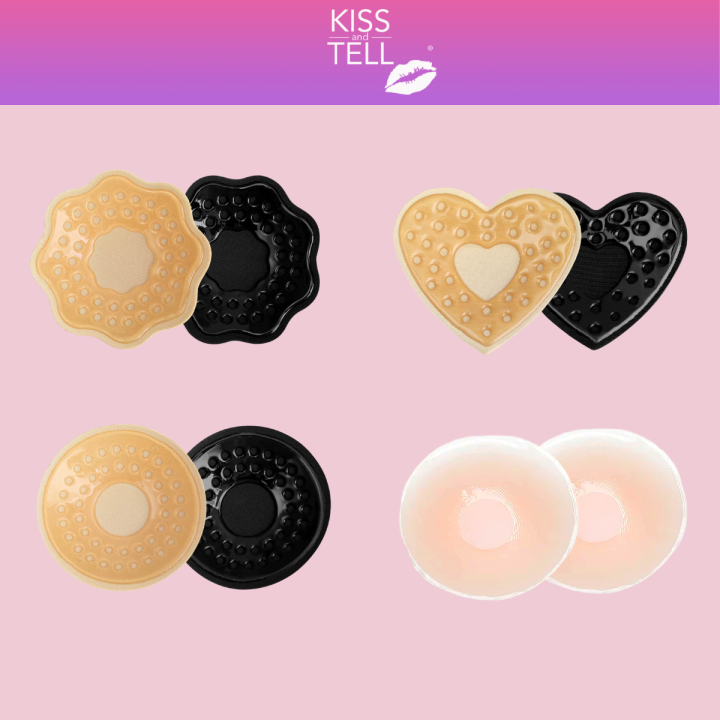Kiss & Tell 3 Packs Nipple Pads Nubra Invisible Reusable Adhesive Stick