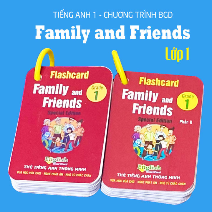 Thẻ Flashcard Tiếng Anh Family And Friends Lớp 1, Có Phát Âm, Hình Ảnh Sinh  Động | Lazada.Vn