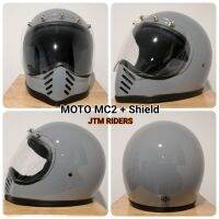 หมวกกันน็อกพร้อมกระจกกันลมสีเทา Model Moto MC2 Grey​+Shield  By JTMRIDERS ซื้อสินค้ากับทางร้านเท่านั้น ระวังสินค้าเลียนแบบจากมิจฉาชีพ