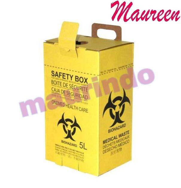 Onemed Safety Box Kuning 5L Tempat Limbah Medis Ukuran 5 Liter DENGAN TALI Lazada Indonesia
