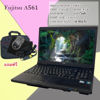 โน๊ตบุ๊คมือสอง Notebook Fujitsu Celeron เล่นเน็ต ดูหนัง ฟังเพลง คาราโอเกะ ออฟฟิต (รับประกัน 3 เดือน)