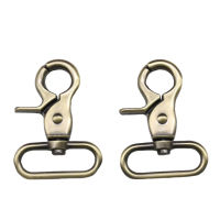 2Pcs Carabiner สำหรับกระเป๋าอุปกรณ์เสริม Snap Hook โลหะ DIY กระเป๋าเดินทางกระเป๋าหัวเข็มขัดกระเป๋าถือเครื่องประดับหมุนแขวน Clasp 30