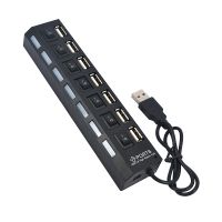 ✁✎✗ USB Charger Wall Socket Plug 2.0 HUB High Speed Power Cable LED Light Indicator ON/OFF Switch Adapter for PC Desktop Laptop