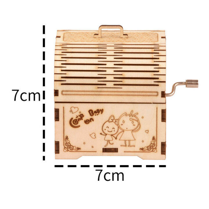 คลาสสิกโจรสลัดสมบัติกล่องเก็บกล่องดนตรี3d-จิ๊กซอว์ปริศนาเด็กของเล่นเพื่อการศึกษาไม้มือหมุนกล่องดนตรี