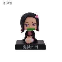 Demon Slayer:Kimetsu ไม่มี Yaiba รูป Bobble Nezuko Tanjirou PVC Action รุ่น Shake วงเล็บโทรศัพท์รถผู้ถือตุ๊กตาของเล่น