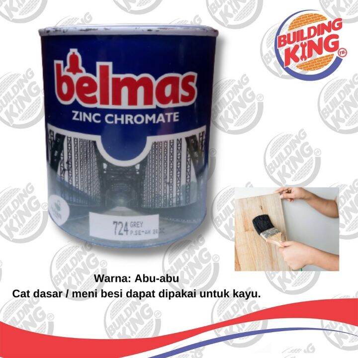 Cat Dasar Meni Besi Belmas Avian Zinc Chromate Bellmas Abu Grey 1Kg