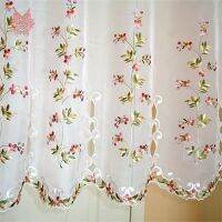 2016 New fashion floral embroidery lace half-curtain bay window curtain for coffee kitchen room home decor SP3623 Free shipping