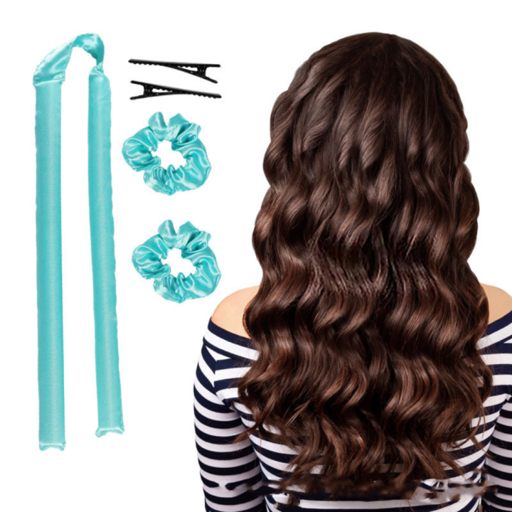 lazy-heatless-curling-rod-headband-no-heat-silk-curls-ribbon-hair-rollers-sleeping-soft-hair-curlers-foam-rod-เครื่องมือจัดแต่งทรงผม