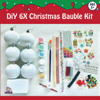 DIY 6 X Christmas Bauble Kit,  Kids arts &amp; Crafts, Christmas DIY craft kits, Kids DIY,  crafts for kids, Crafts toys, Christmas gift, Kids Stocking filler, craft DIY, diy kits for kids