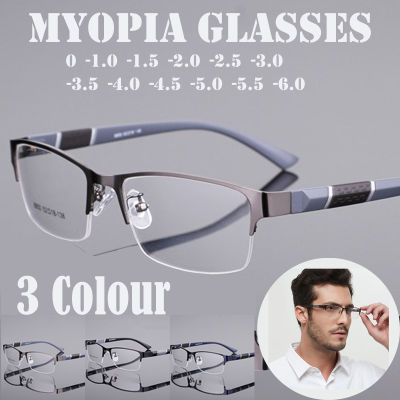 แว่นสายตาสั้นสำหรับผู้ชายและผู้หญิง,แว่นตาไดออปเตอร์ครึ่งกรอบคุณภาพสูงแว่นตาสายตายาวสำหรับผู้สูงอายุผู้ชายและผู้หญิง