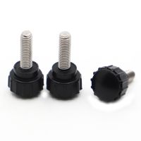 M3 M4 M5 M6 M8 304 Stainless Steel Round Head Handle Hand Screw Round Knurled Rubber Thumb Screw Plastic Tighten Bolt Nuts Knob