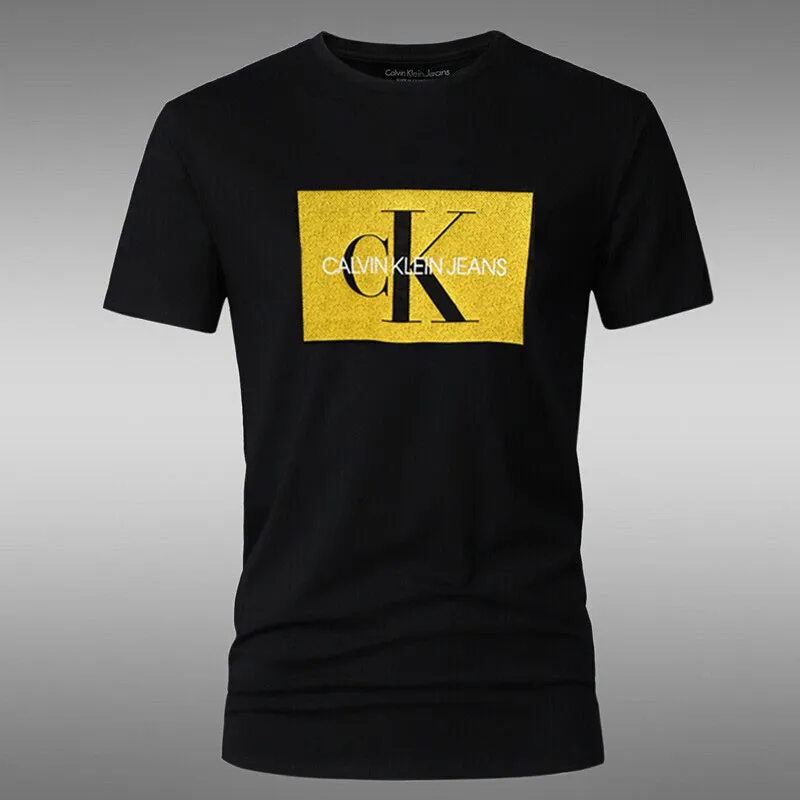 ◊ Calvin Klein Men's Ck Short-sleeved T-shirt Casual Cotton Classic Logo  Print Round Collar T-shirt | Lazada PH