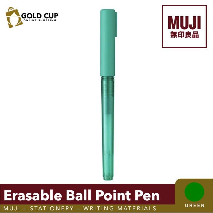 MUJI Erasable Ball Point Pen Green (Stationery Writing Materials
