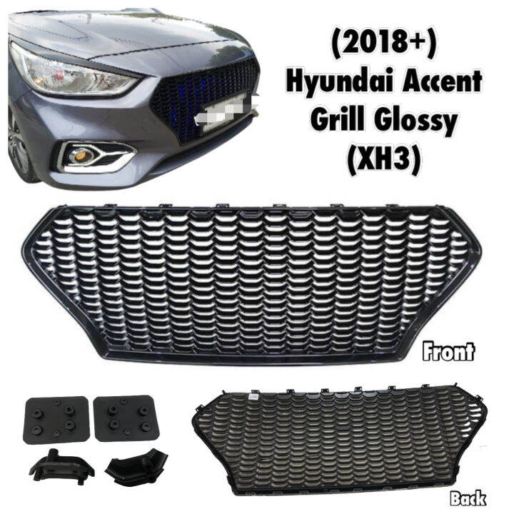 GECA (2018 2019 2020 2021 2022 2023) HYUNDAI ACCENT GRILL Car Front ...