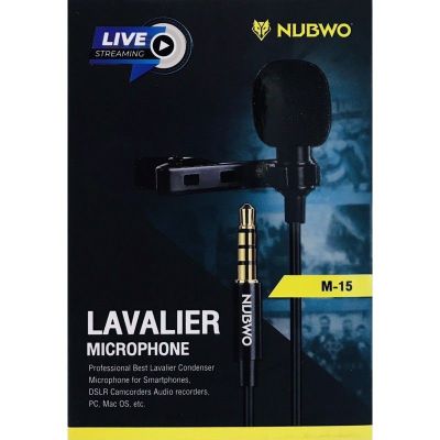 Nubwo M-15 ไมโครโฟน มือถือ live สดได้ Clip on microphone ไมค์ไลฟ์สด