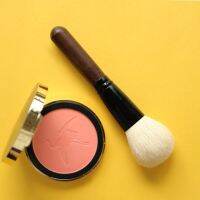 【cw】 Joact Makeup Smudge Blush Goat Hair Wood Handle Loose 1PCS !