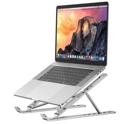 Portable Laptop Stand Aluminum Notebook Support Computer Bracket Macbook Air Pro Holder Accessories Foldable Lap Top Base For Pc Adhesives Tape