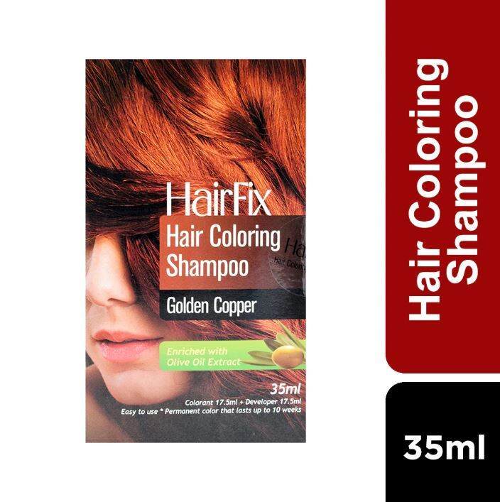 HAIRFIX Golden Copper Hair Color Shampoo 35ml Lazada PH