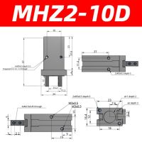 QDLJ-Mhz2 10d 16d 20d 25d 32d 40d Double Acting Air Gripper Pneumatic Finger Cylinder Smc Type Aluminium Clamps