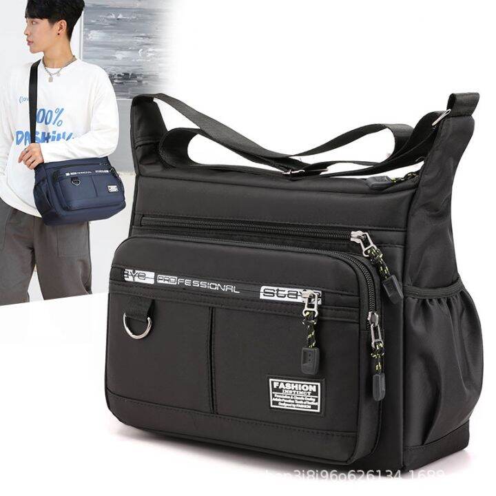 2023 New Shoulder Waterproof Oxford Cloth Messenger Bag Storage Bag