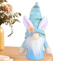 Bunny Gnomes Plush Creative Faceless Gnome Doll Bunny Gnome Easter Decorations Elf Doll With LED Light Swedish Tomte Stuffed