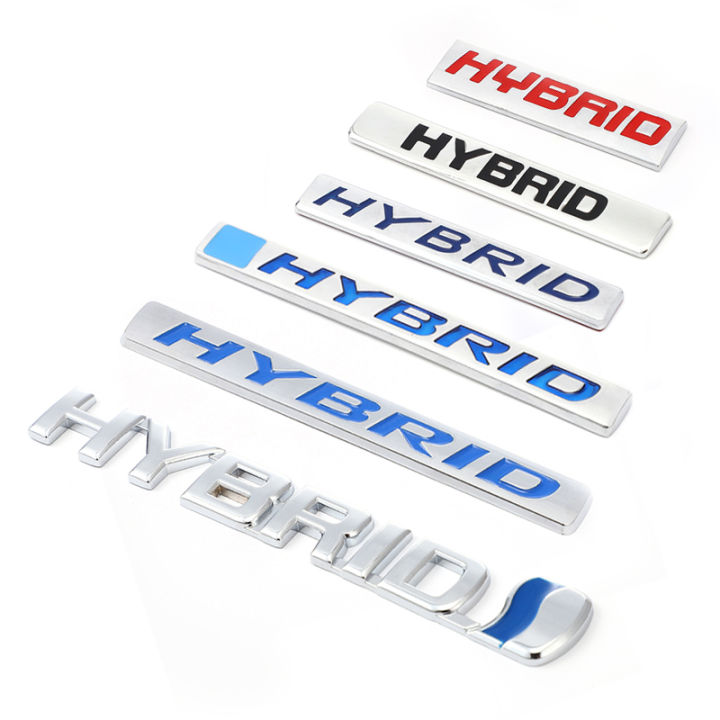 สติกเกอร์รถ-hybrid-emblem-decal-สำหรับ-toyota-camry-prius-vista-crown-corolla-land-cruiser-caldina-hilux-prado-yatour-venza