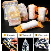 1PC Drawstring bag Waterproof Packaging Matte Storage Bag For Household itemsTravel Transparent Storage Bags Foldable