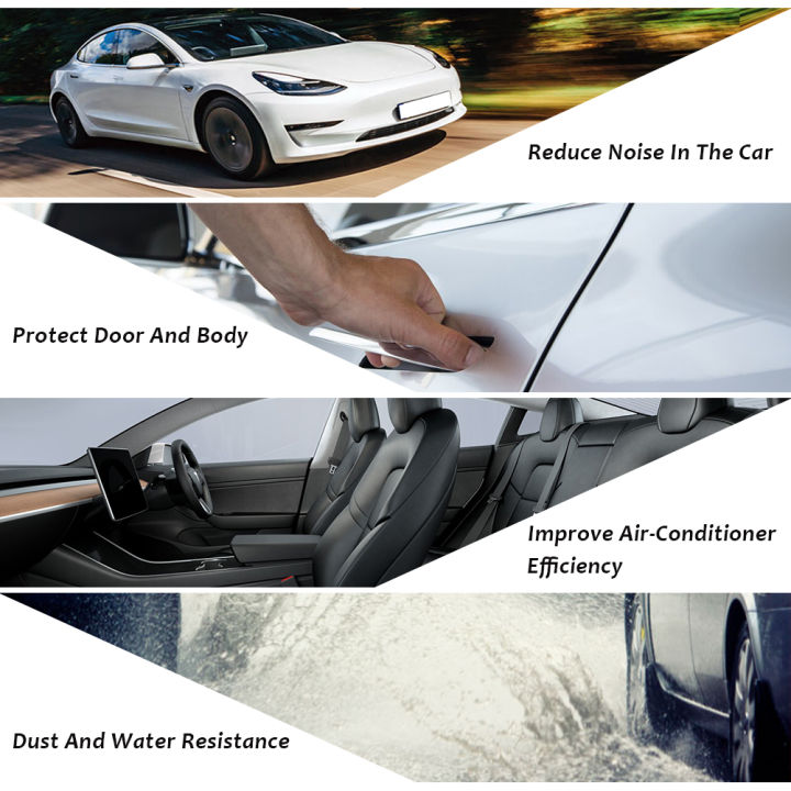 ชุดซีลยางรถยนต์สำหรับ-tesla-รุ่น3-y-self-adhesive-door-sealing-weatherstrip-ลดเสียงรบกวน-soundproof-accessories