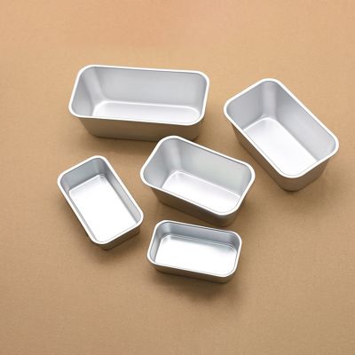 【YF】 Aluminum Alloy Toast Boxes Bakeware Loaf Pan Rectangle Bread Baking Dish Cheese Box Non-Stick Large Small Cake Mold