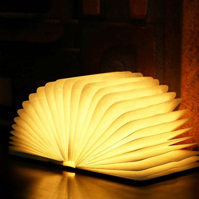 สามมิติพับ LED โคมไฟหนังสือสร้างสรรค์หนังสือหน้าเปลี่ยนตกแต่งไฟข้างเตียง Super Bright ตารางโคมไฟกลางคืน