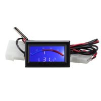 เครื่องวัดอุณหภูมิแบบดิจิตอล5V Lcd พอยเตอร์รถยนต์เครื่องวัดอุณหภูมิน้ำมาตรวัด C/f Ntc เซ็นเซอร์สำหรับเคสคอมพิวเตอร์เครื่องปรับอากาศหม้อไอน้ำ