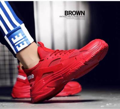 รองเท้าผ้าใบ รองเท้าผู้ชาย รองเท้ากีฬา รองเท้าผู้หญิง แฟชั่นเกาหลี New Fashion (สีแดง) รุ่น S830