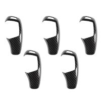 5X Car Gear Shift Knob Cover Trim Carbon Fiber for BMW F20 F30 F31 F34 X5 F15 X6 F16 X3 F25 X4 F26 F1