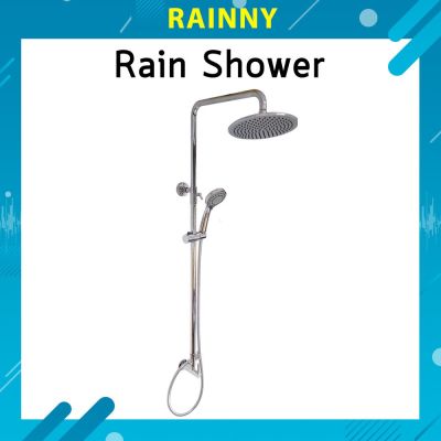 Rain Shower ชุดฝักบัวอาบน้ำ สแตนเลสชุบโครเมี่ยม+ไดเวอเตอร์น้ำเย็น ติดตั้งง่าย ไม่เกิดสนิม!! SHW-242