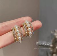 Fashion earrings ต่างหูเงินแท้925 สินค้าใหม่ ตุ้มหูเกาหลี