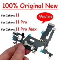 5ชิ้น/ล็อตของเดิมสำหรับ Iphone 11 Pro Max/ 11Pro ที่ชาร์จชาร์จพอร์ต USB บอร์ดเฟล็กซ์ขั้วต่อแท่นสายชาร์จพร้อมไมค์ไมโครโฟน