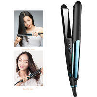 2 In 1 Anion Tourmaline Curling Irons Curls Hair Straightener Ceramic Flat Wand Corrugation Professional Electronic Hair Tong