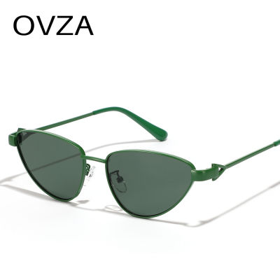OVZA กรอบโลหะแว่นกันแดดผู้หญิงแมวตาแว่นตากันแดดผู้ชาย UV400สไตล์พังก์ S2020