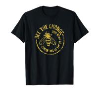 Bee The Change Funny Save The Bees Distressed T-Shirt High Quality MenS Cotton Clothing T-Shirts Ringer T Shirt