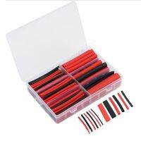 130Pcs 3:1 red black Shrink Ratio Dual Wall Adhesive Lined Heat Shrink Tubing Tube 6 Size kit shrinkable tube Cable Management