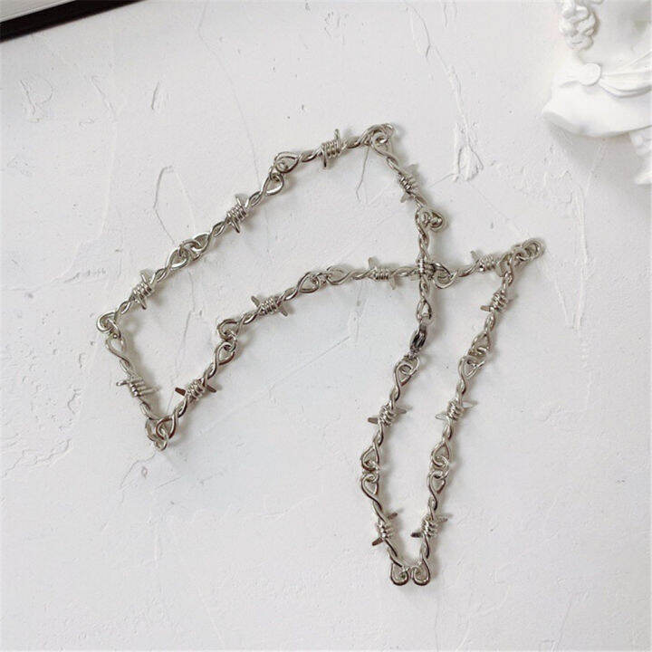 hip-hop-little-thorns-chain-wire-punk-style-small-necklace-alloy