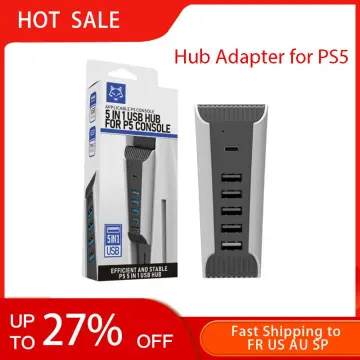 5 USB Ports + 1 Type-C Hub Adapter High Speed Splitter Expension for PS5  Console