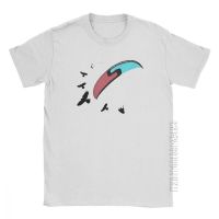 ManS Paragliding With Buzzard T-Shirt Paraglider T-Shirt Novelty Designer Clothing Purified Cotton Birthday Gift T Shirt