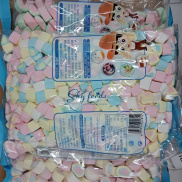 Kẹo Bông Marshmallow Nhiều Màu, kẹo dẻo 1 kg