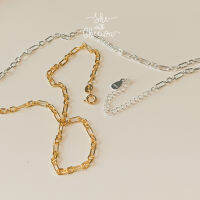 She with Cheewa | silver925 | slimy chain necklace สร้อยเงินแท้ มินิมอล โชคเกอร์โซ่ลายสุดคิวท์ เป็นโซ่ข้อเล็กสลับข้อใหญ่น้า