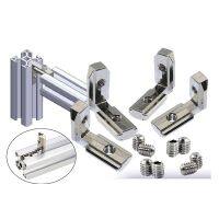 【hot】✚  10PCS T Slot L-Shape Aluminum Profile Interior Joint Bracket for 2020 3030 4040 4545 Alu-profile with Screws