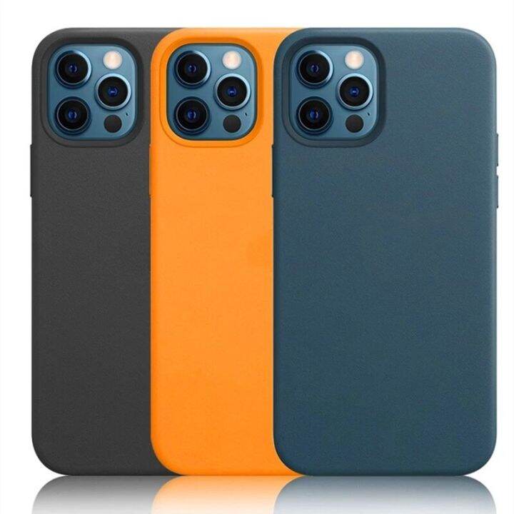 [HOT] Original Leather Case For Magsaf* Cover For iPhone 14 13