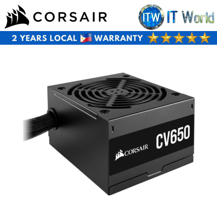 ITW Corsair CV650 650W 80 Bronze ATX Non-Modular Power Supply Unit (CP ...